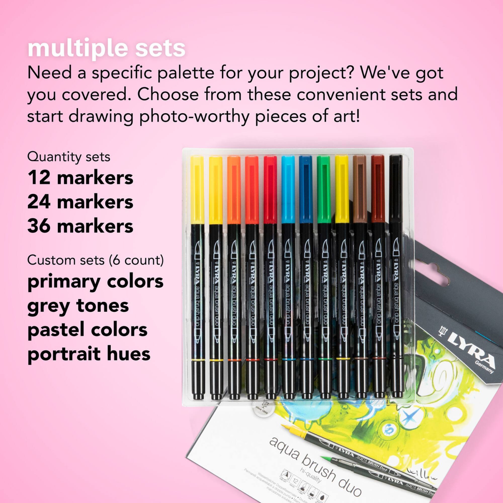 LYRA Aqua Brush Duo Marker Pen Set
